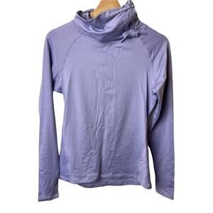 Layer 8 Performance Qwick Dry Fleece Lined Funnel Neck Purple Shirt Size S NWT